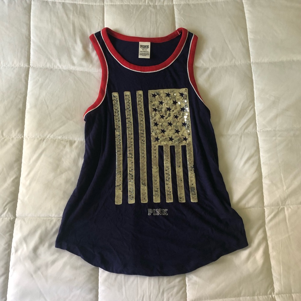 VS Pink American Flag Tank Top